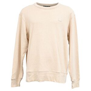 Acne Studios Oversized Face Patch Sweatshirt in Beige Cotton